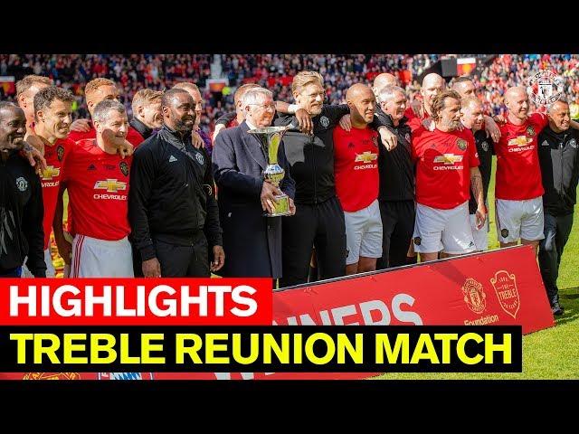 Treble Reunion Match | Manchester United v FC Bayern Legends | Highlights | Beckham, Neville, Butt