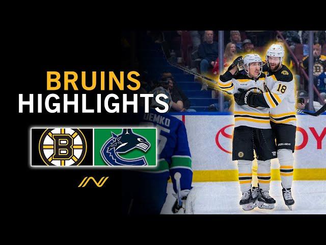 Bruins Highlights: Brad Marchand, David Pastrnak Lead Way For Boston In Vancouver