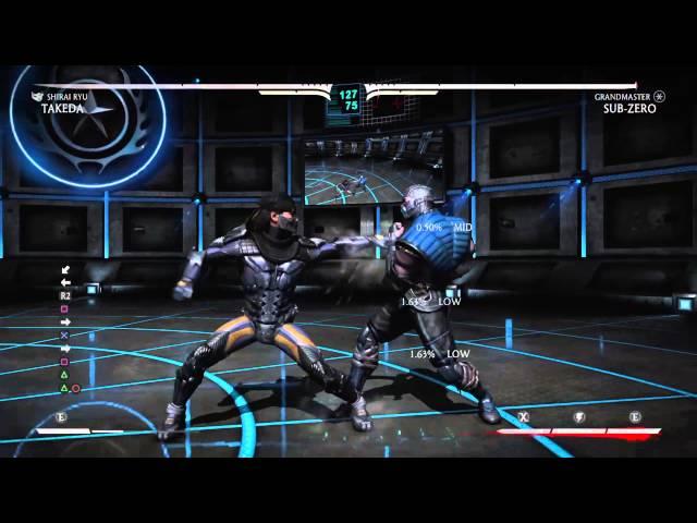 Mortal Kombat X - Takeda (Shirai Ryu) Blockstring Sequence