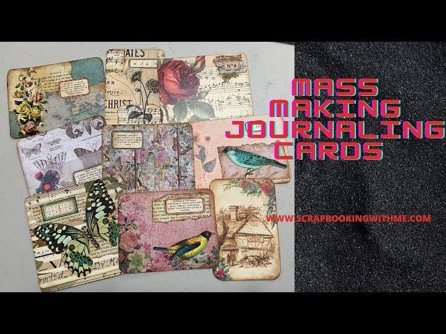 MASS MAKING JOURNALING CARDS ~ USING OLD SCRAPBOOK PAPERS #roxysweeklychallenge