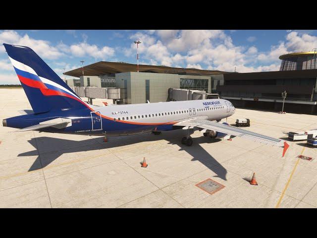 Летим обратку AFL027: СПб, Пулково - Москва, Шереметьево  на Fenix A320 V2B2 | ArcGIS + RealTurb