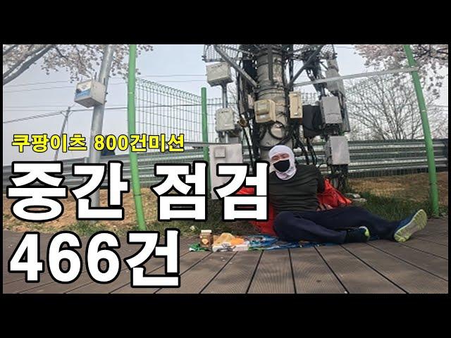 쿠팡이츠 800건 미션 중간점검 466건 기록 | 수입 | 느낌 |