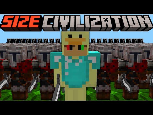 Minecraft but I BECOME BIG in SIZE CIVILIZATION