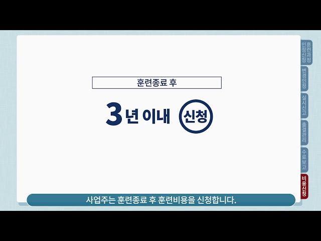 사업주훈련 HRD Net 매뉴얼 영상비용신청편