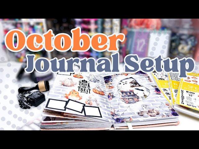 Monthly Cover Creative Journal Setup & Plan With Me October 2024 [Window Dutch Door Spread]