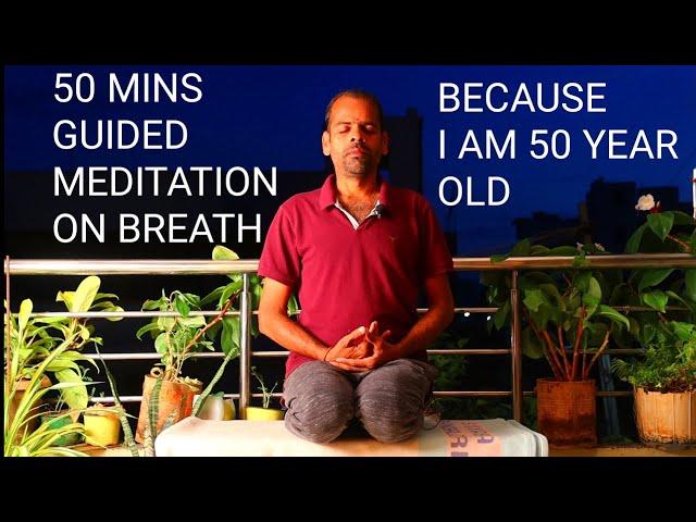 50 MINS  SIMPLE GUIDED MEDITATION ON BREATH | MINDFULLNESS | SWAMI VIVEKANANDA YOGA |