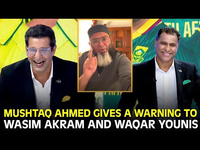 Mushtaq Ahmed Gives a Warning to Wasim Akram and Waqar Younis | #AUSvSA | #ChampionsTrophy | ZA1K