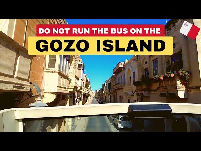 One day in Gozo Island (Malta) by double-decker bus