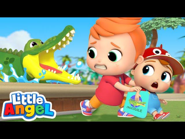 Animals At The Zoo | Learning About Zoo Animals | Little Angel Kids Songs & Nursery Rhymes