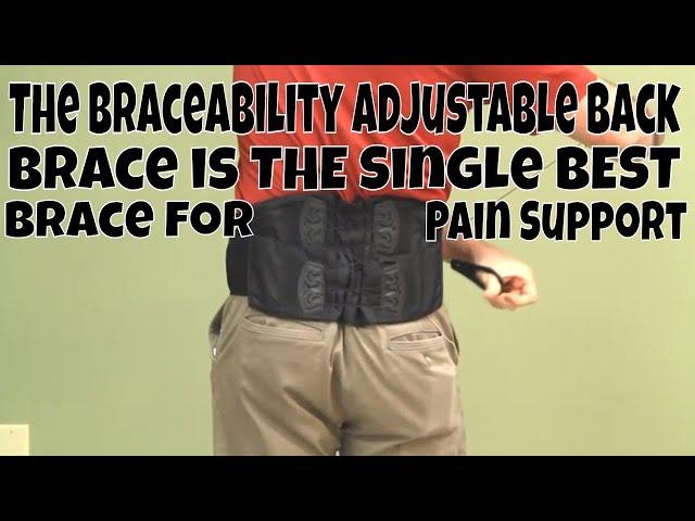 The BraceAbility Adjustable Back Brace is THE Single Best Brace for Pain Support