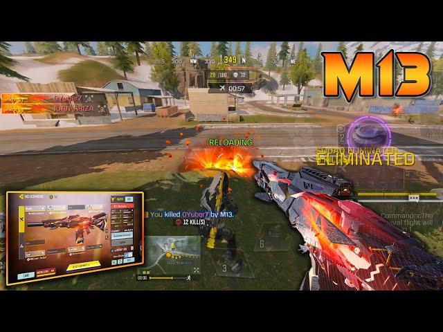 Pay to Win Mythic M13 is BACK!| BEST POSSIBLE M13 GUNSMITH | Solo vs Squads Gameplay CODM BR