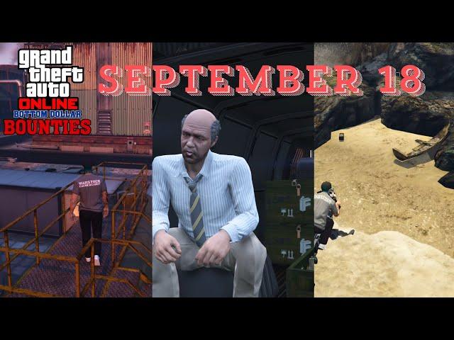 GUN VAN,  SHIPWRECK & G'S CACHE LOCATION TODAY SEPTEMBER 18 IN GTA ONLINE