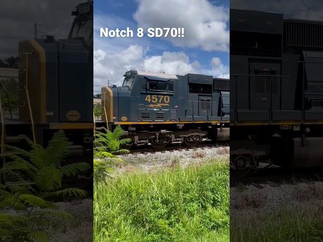 0 to notch 8 SD70MAC!  #csx_trains #train #notch8 #fulltheottle #sd70mac