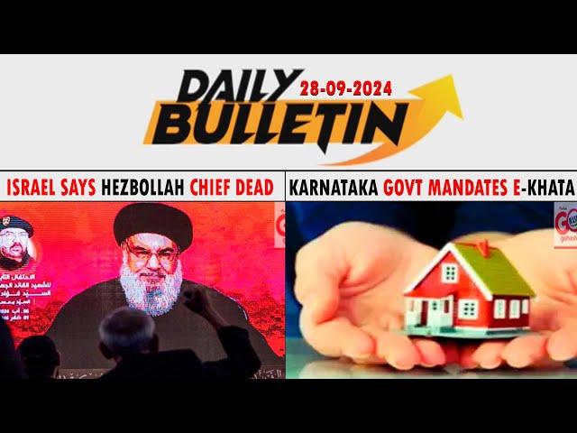 DAILY BULLETIN  28 SEPTEMBER, 2024 GULBARGA