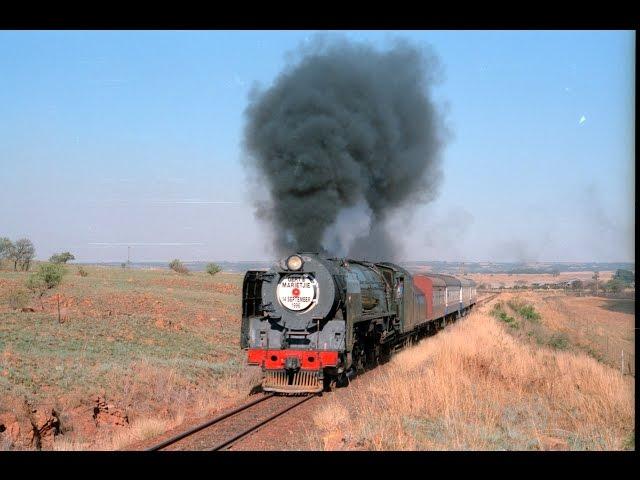 South African Steam: 25NC 3407 to Cullinan - Epic Wheelslip starts a fire!