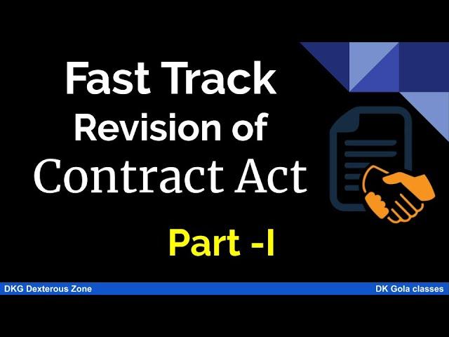 Contact Act | Part -1 | Fast track Revision