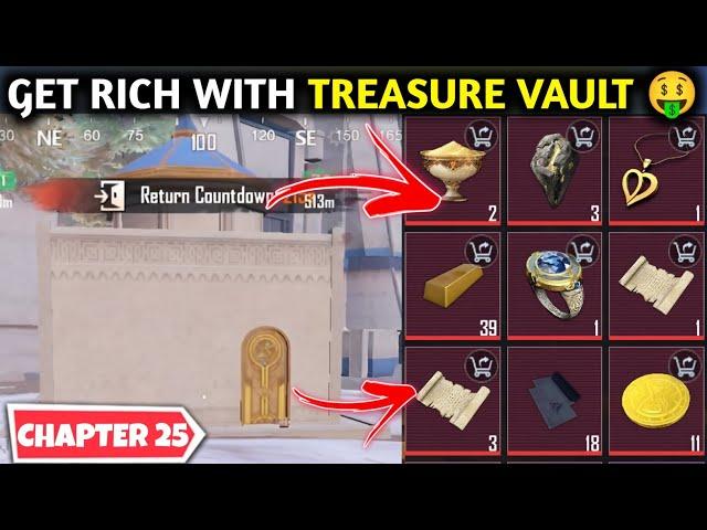 GET RICH WITH NEW TREASURE VAULT  PUBG METRO ROYALE CHAPTER 25