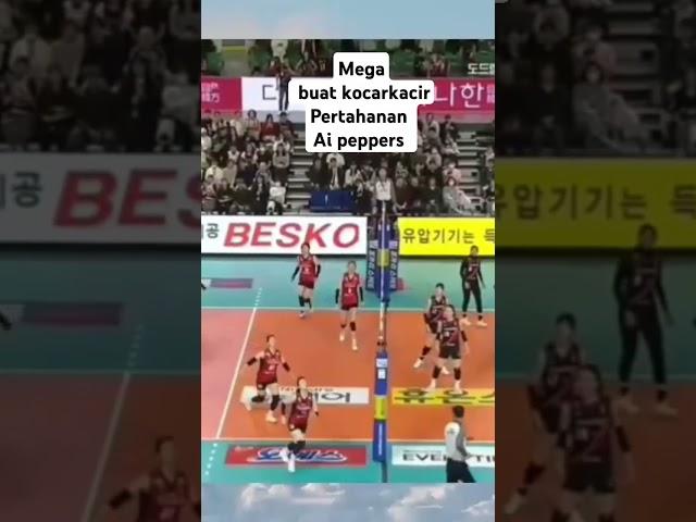 red spark vs ai peppers #mega #volleyball