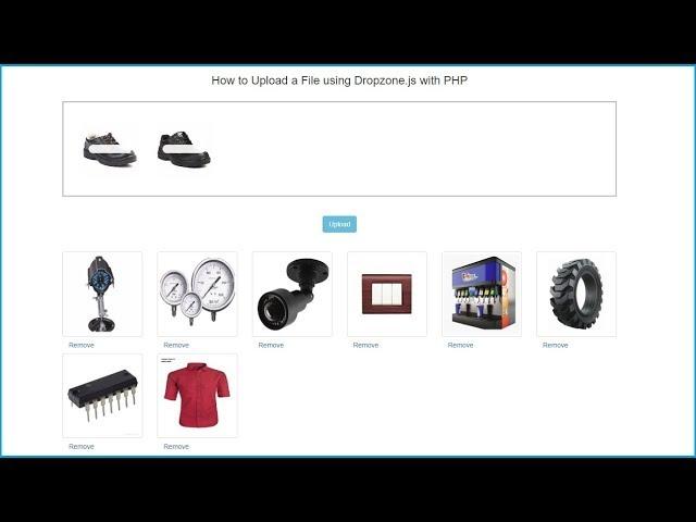 File Upload using Dropzone.js with PHP