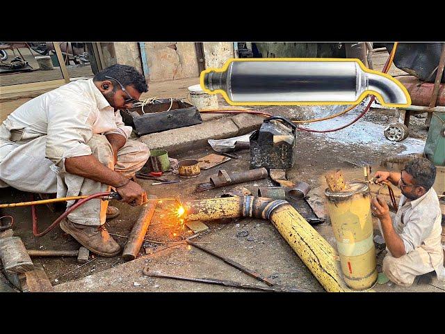 Silencer Making Process | Amazing Technique of Making Exhaust Silencer in Local Factory