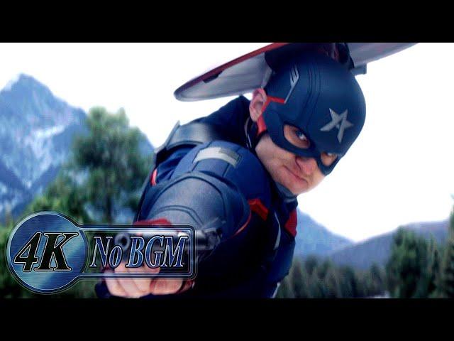 John Walker Helps Sam and Bucky Fight the Flag-Smashers [No BGM] | The Falcon and the Winter Soldier