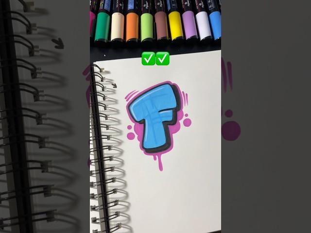 Letter F #tutorial #draw #graffiti #art #foryou