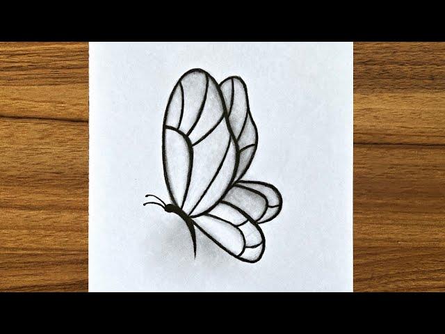 How to draw a cute butterfly || Easy drawing ideas for beginners || Easy drawings step by step