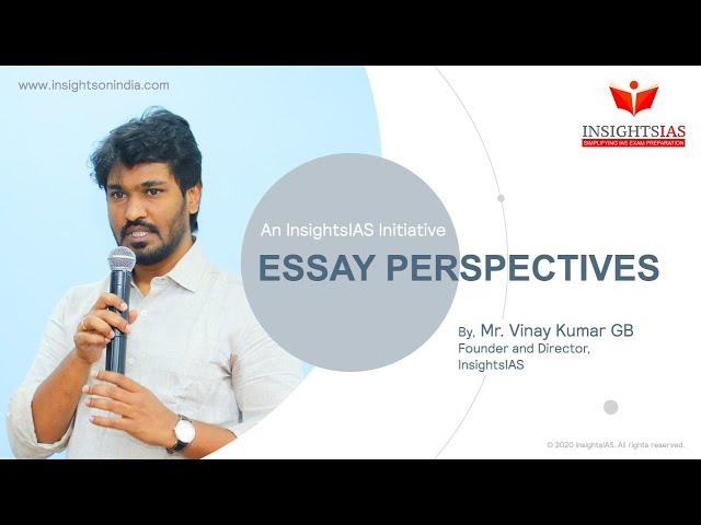ESSAY PERSPECTIVES (April 27, 2020) by Vinay Kumar G B Founder, InsightsIAS