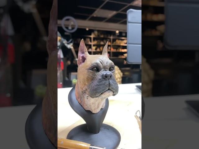 Boxer Dog sculpture, pet works, #design #3d #artwork #artist #sculptvure #creative #2d #art #pets