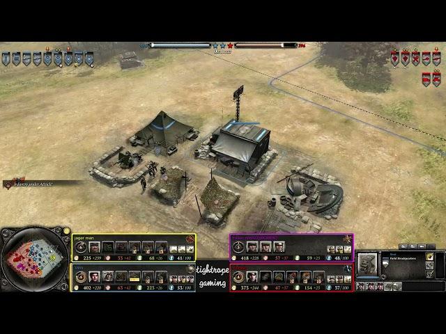 COH2 2v2 jager man (SU) & Veni (UK) vs Falko_nero22 (OH) & Pioneer (OK)