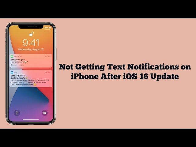 Not Getting Text Notifications on iPhone iOS 16 (Fixed)