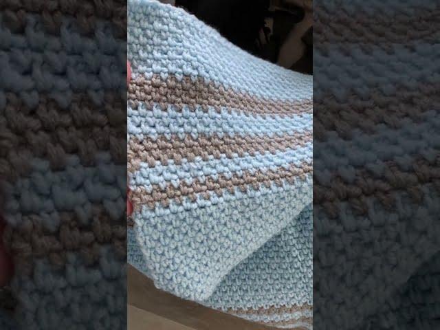 Beginner Crochet Baby Blanket Pattern #crochet #crochetpatterns #babyblankets