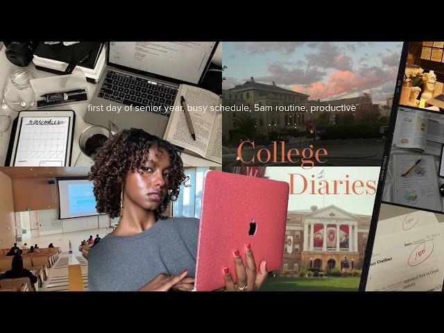 college diaries vlog  5am routine, lectures, productive