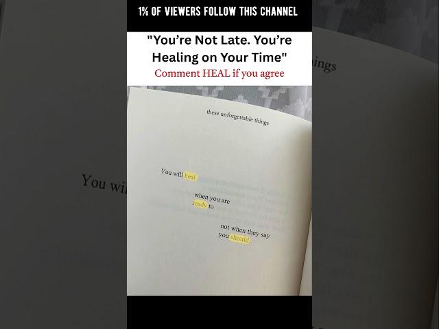 "You’re Not Late. You’re Healing on Your Time"