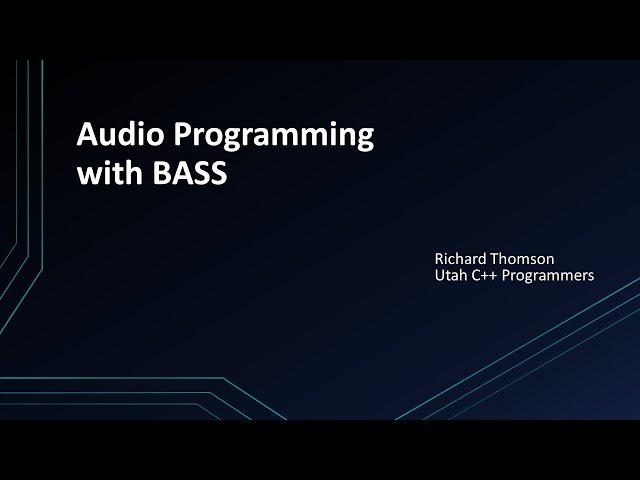 Audio Programming with BASS