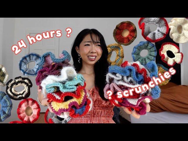 i crocheted scrunchies for 24 hours ౨ৎ˚⟡˖ ࣪