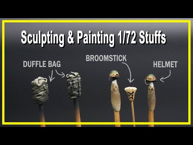 I couldn't get 1/72 accessories I want, so I made them. Sculpting and Painting 1/72 stuffs for M1A2