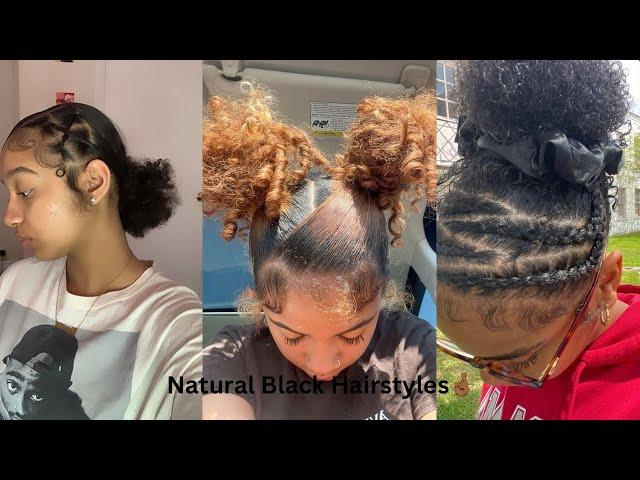 Slick Natural Hairstyles For Short/Medium Length Hair🫶 | December 2024