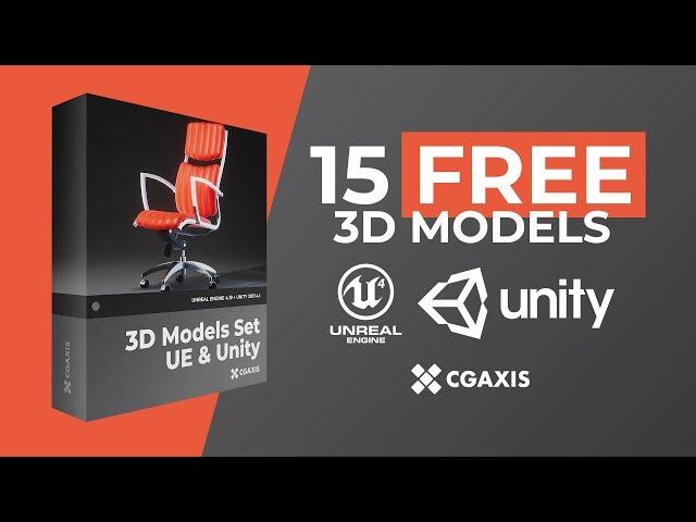 FREE 15 Unity 3D Models + 15 Unreal 3D Models Download on CGAxis