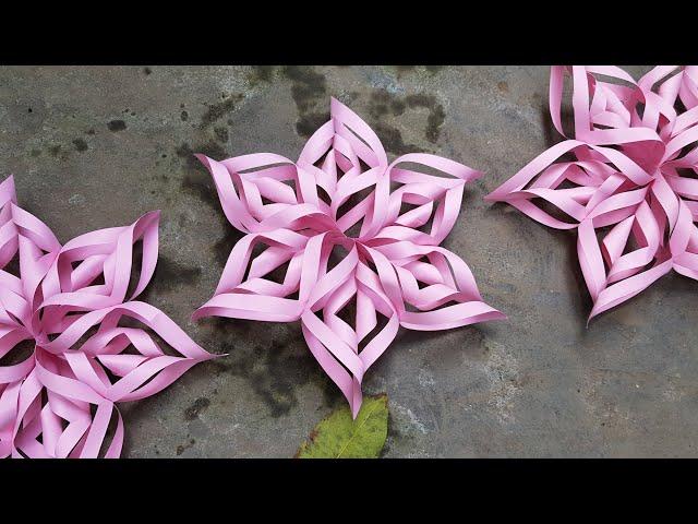 DIY 3D Paper Snowflakes Making Tutorial #1- Lana Paper Flowers