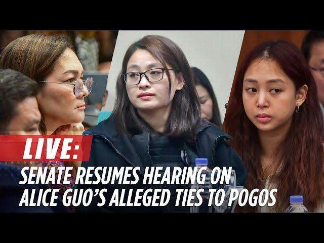 LIVESTREAM: Senate resumes hearing on Alice Guo's alleged links to illegal POGOs | September 24