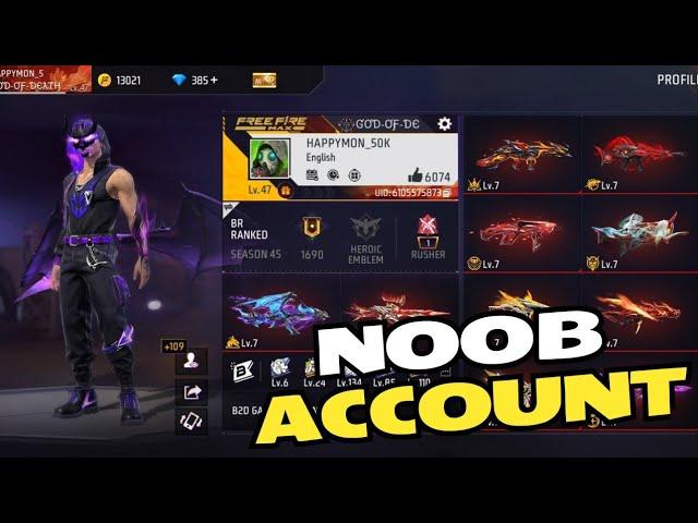 PRO COLLECTION  BUT NOOB ACCOUNT  | KERALA RICHEST FREE FIRE ID FULL COLLECTION