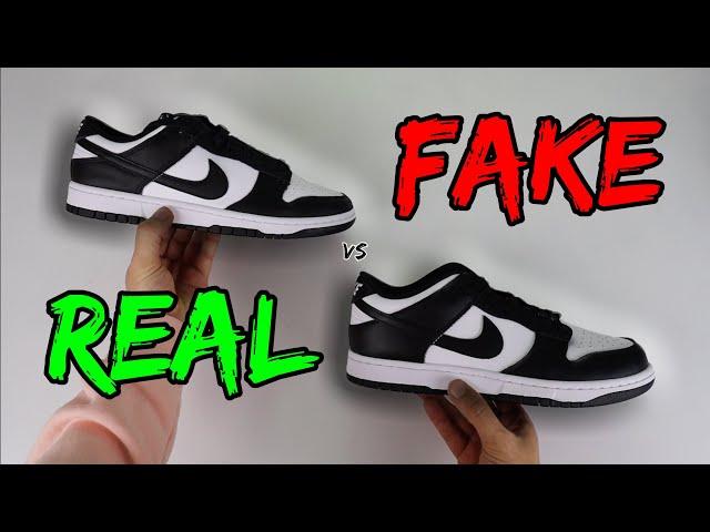 REAL VS FAKE! NIKE DUNK BLACK/WHITE (PANDA) COMPARISON!