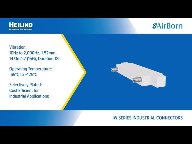 AirBorn iW Series Industrial Connectors | Heilind Electronics