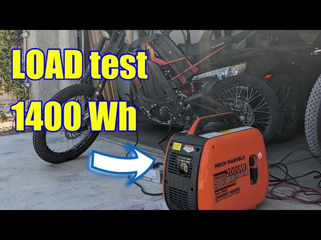 Surron fast charge Mech Marvels 2000 watt Inverter generator MAXIMUM LOAD test