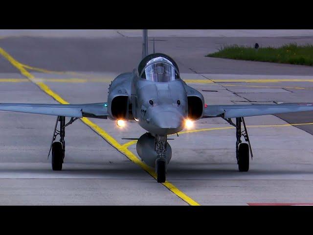 Swiss Top Guns - F-5 Tiger and F-18 Hornet action in beautiful Meiringen, Switzerland [HD]