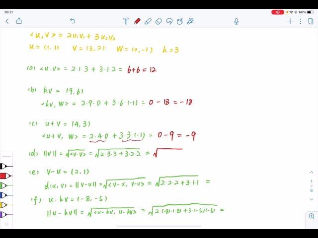 Let R^3 have the Euclidean inner product, and suppose that 𝐮=(1,1,-1) and 𝐯=(6,…