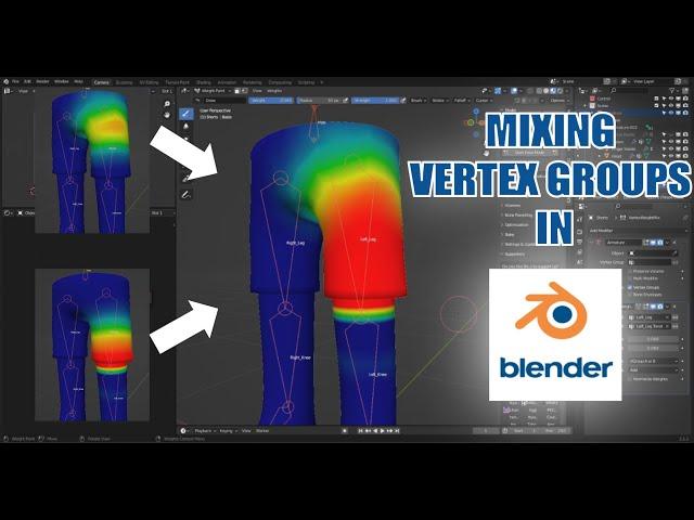 HOW TO MIX VERTEX GROUPS IN BLENDER!!! SIMPLE TUTORIAL IN UNDER 1 MINUTE!!!