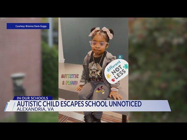 Alexandria mother seeking answers after autistic child is found blocks from school