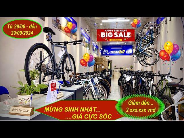 Xe Đạp 247 || Siêu SALE tháng Sinh Nhật lớn nhất năm giá cực sốc giảm đến 2xxx || Tel. 0973.68.68.11